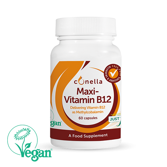 Conella Maxi-Vitamin B12 vegan methylcobalamin supplement 60 capsules
