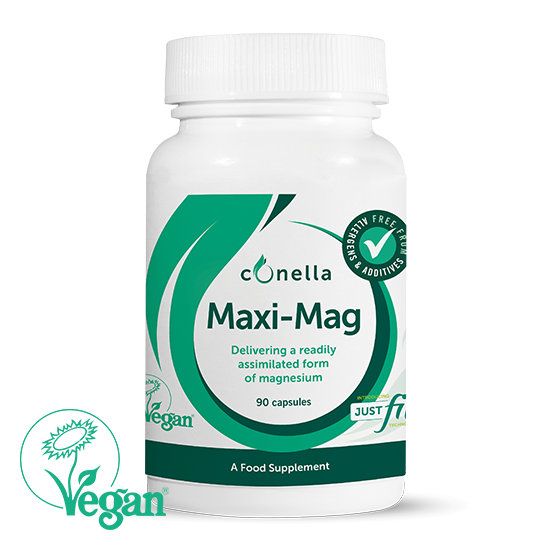 Conella Maxi-Mag vegan magnesium citrate supplement 90 capsules